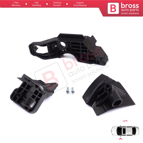 Headlight Holder Mount Repair Bracket Tab Set Left Side for Peugeot 301 2017-2024 Facelift 9817298380