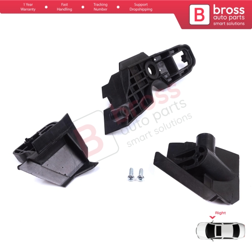 Headlight Holder Mount Repair Bracket Tab Set Right Side for Peugeot 301 2017-2024 Facelift 9817296980