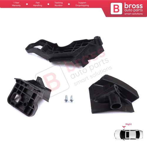 Headlight Holder Mount Repair Bracket Tab Set Right Side for Peugeot 301 2017-2024 Facelift 9817296980