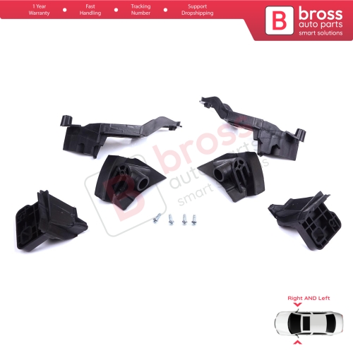 Headlight Holder Mount Repair Bracket Tab Set Left Right Side for Peugeot 301 2017-2024 Facelift 9817298380 9817296980