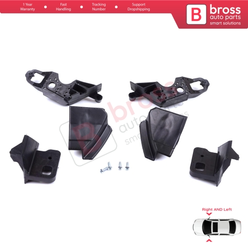 Headlight Holder Mount Repair Bracket Tab Set Left Right Side for Peugeot 301 2017-2024 Facelift 9817298380 9817296980