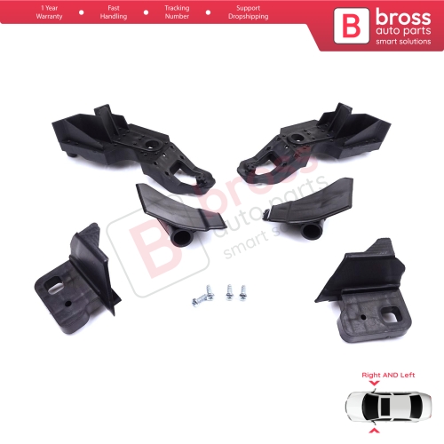 Headlight Holder Mount Repair Bracket Tab Set Left Right Side for Peugeot 301 2017-2024 Facelift 9817298380 9817296980