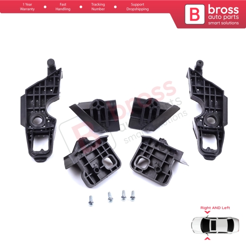 Headlight Holder Mount Repair Bracket Tab Set Left Right Side for Peugeot 301 2017-2024 Facelift 9817298380 9817296980