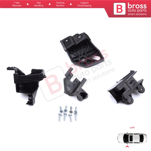 Headlight Holder Mount Repair Bracket Tab Set Left Side for Peugeot Rifter Partner K9 2018-On 9824199280