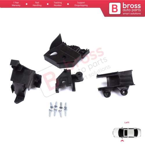 Headlight Holder Mount Repair Bracket Tab Set Left Side for Peugeot Rifter Partner K9 2018-On 9824199280