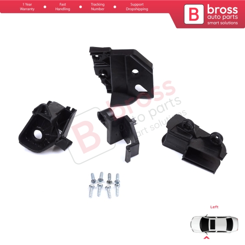 Headlight Holder Mount Repair Bracket Tab Set Left Side for Peugeot Rifter Partner K9 2018-On 9824199280