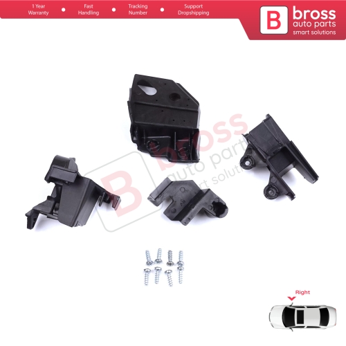 Headlight Holder Mount Repair Bracket Tab Set Right Side for Peugeot Rifter Partner K9 2018-On 9824198780