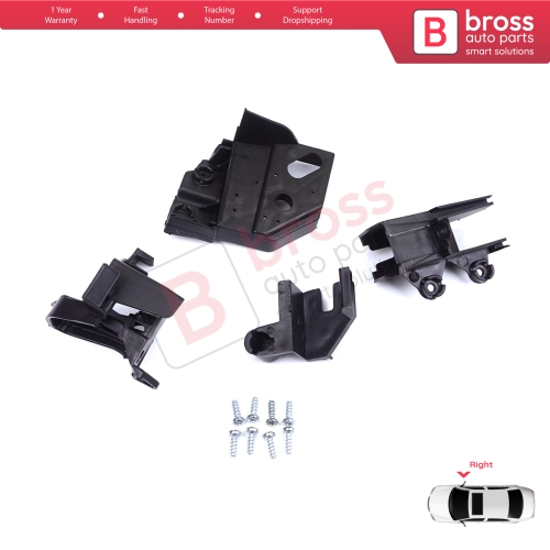 Headlight Holder Mount Repair Bracket Tab Set Right Side for Peugeot Rifter Partner K9 2018-On 9824198780