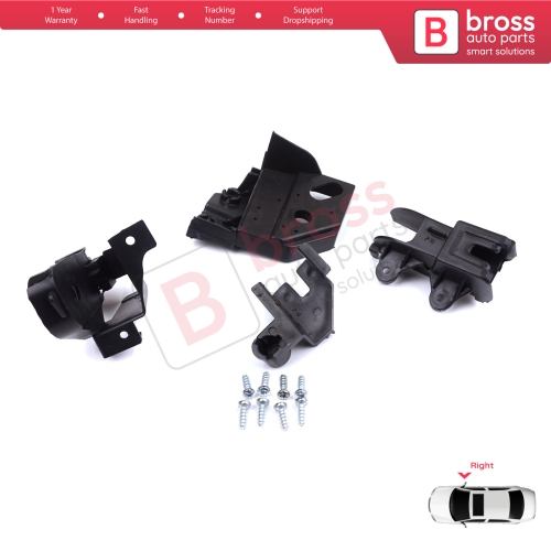 Headlight Holder Mount Repair Bracket Tab Set Right Side for Peugeot Rifter Partner K9 2018-On 9824198780