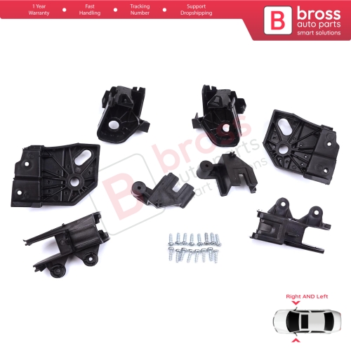 Headlight Holder Mount Repair Bracket Tab Set Left Right Side for Peugeot Rifter Partner K9 2018-On 9824199280 9824198780