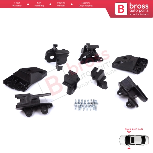 Headlight Holder Mount Repair Bracket Tab Set Left Right Side for Peugeot Rifter Partner K9 2018-On 9824199280 9824198780