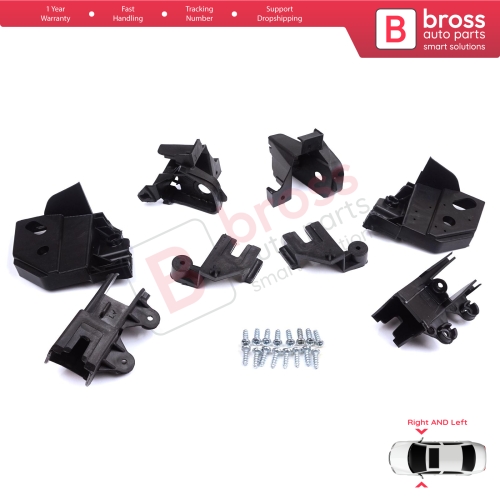 Headlight Holder Mount Repair Bracket Tab Set Left Right Side for Peugeot Rifter Partner K9 2018-On 9824199280 9824198780