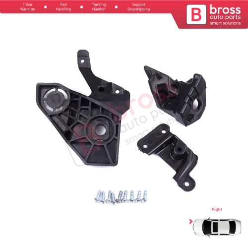 Headlight Holder Mount Repair Bracket Tab Set Right Side for Peugeot 208 e-208 MK2 P21 2008 e-2008 MK2 P24 2019-On 1656169480