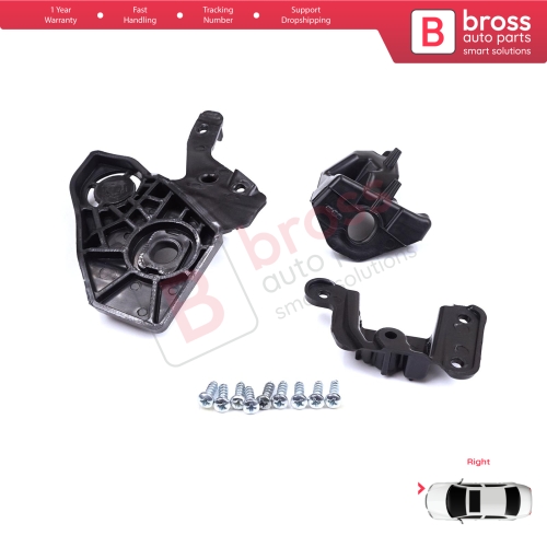 Headlight Holder Mount Repair Bracket Tab Set Right Side for Peugeot 208 e-208 MK2 P21 2008 e-2008 MK2 P24 2019-On 1656169480