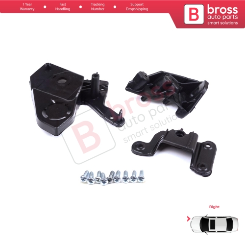 Headlight Holder Mount Repair Bracket Tab Set Right Side for Peugeot 208 e-208 MK2 P21 2008 e-2008 MK2 P24 2019-On 1656169480