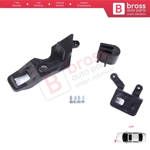 Headlight Holder Mount Repair Bracket Tab Set Left Side for Citroen C Elysee DD 2017-2024﻿ Facelift 9817298480