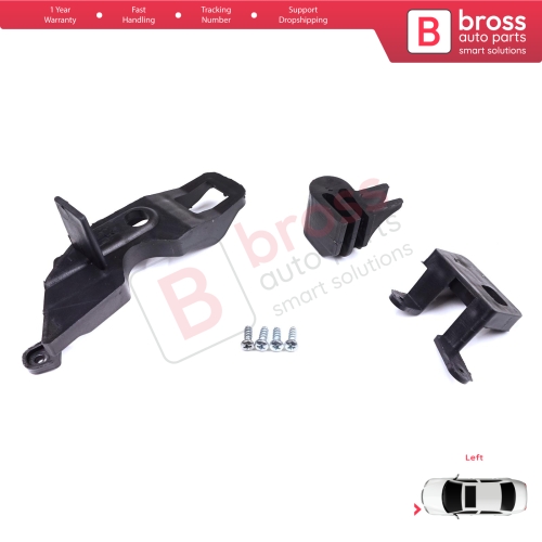 Headlight Holder Mount Repair Bracket Tab Set Left Side for Citroen C Elysee DD 2017-2024﻿ Facelift 9817298480