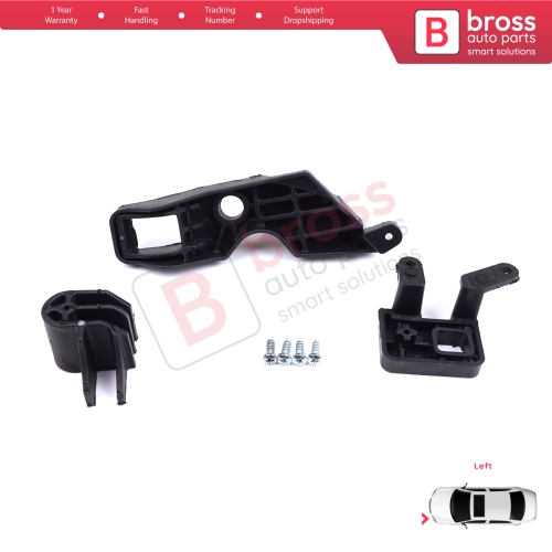 Headlight Holder Mount Repair Bracket Tab Set Left Side for Citroen C Elysee DD 2017-2024﻿ Facelift 9817298480