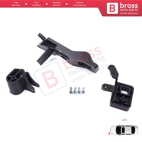 Headlight Holder Mount Repair Bracket Tab Set Left Side for Citroen C Elysee DD 2017-2024﻿ Facelift 9817298480