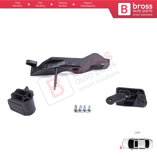 Headlight Holder Mount Repair Bracket Tab Set Left Side for Citroen C Elysee DD 2017-2024﻿ Facelift 9817298480