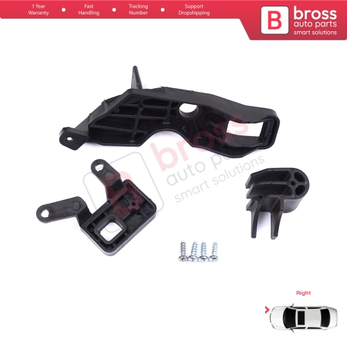 Headlight Holder Mount Repair Bracket Tab Set Right Side for Citroen C Elysee DD 2017-2024﻿ Facelift 9817297880