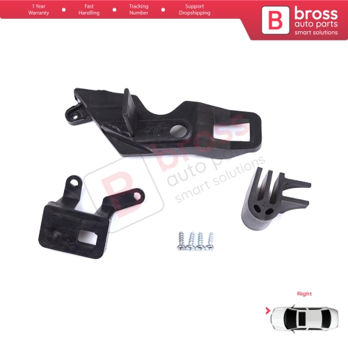 Headlight Holder Mount Repair Bracket Tab Set Right Side for Citroen C Elysee DD 2017-2024﻿ Facelift 9817297880