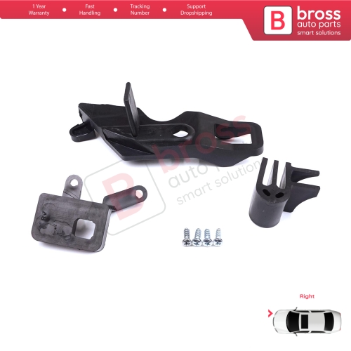 Headlight Holder Mount Repair Bracket Tab Set Right Side for Citroen C Elysee DD 2017-2024﻿ Facelift 9817297880