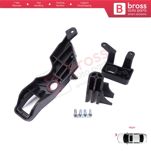 Headlight Holder Mount Repair Bracket Tab Set Right Side for Citroen C Elysee DD 2017-2024﻿ Facelift 9817297880