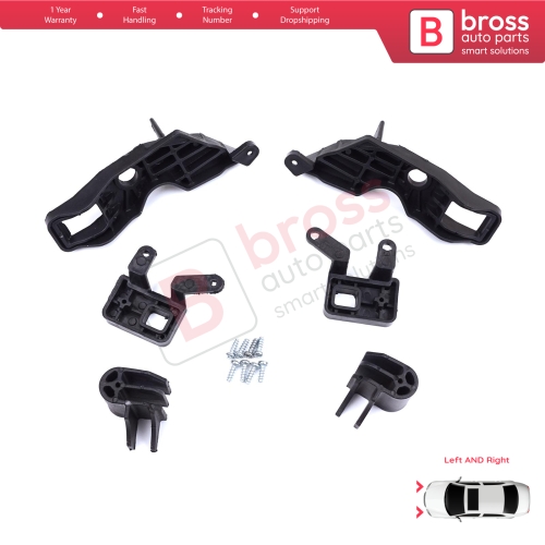 Headlight Holder Mount Repair Bracket Tab Set Left Right Side for Citroen C Elysee DD 2017-2024﻿ Facelift 9817298480 9817297880