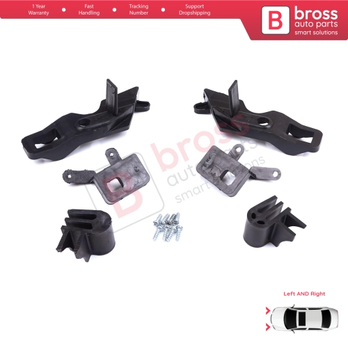 Headlight Holder Mount Repair Bracket Tab Set Left Right Side for Citroen C Elysee DD 2017-2024﻿ Facelift 9817298480 9817297880