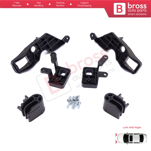 Headlight Holder Mount Repair Bracket Tab Set Left Right Side for Citroen C Elysee DD 2017-2024﻿ Facelift 9817298480 9817297880