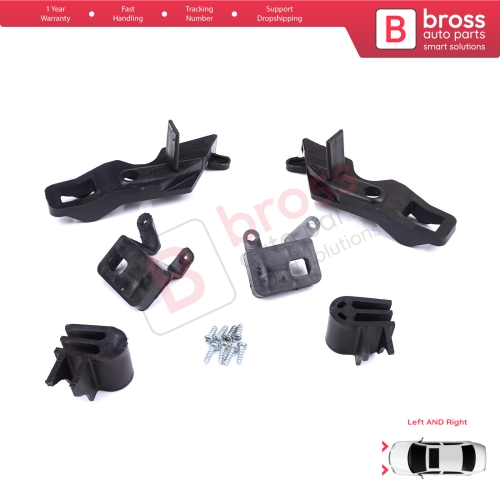 Headlight Holder Mount Repair Bracket Tab Set Left Right Side for Citroen C Elysee DD 2017-2024﻿ Facelift 9817298480 9817297880