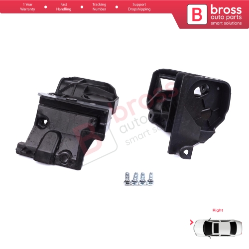 Headlight Holder Mount Repair Bracket Tab Set Right Side for Peugeot 308 MK2 T9 2013-2021 4/5 Door 9807657780