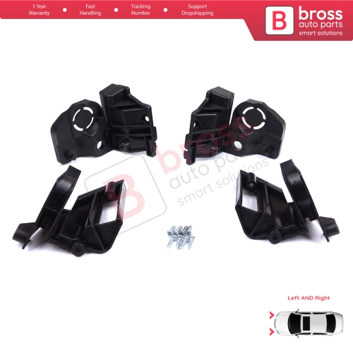 Headlight Holder Mount Repair Bracket Tab Set Left Right Side for Peugeot 308 MK2 T9 2013-2021 4/5 Door 9807658080 9807657780