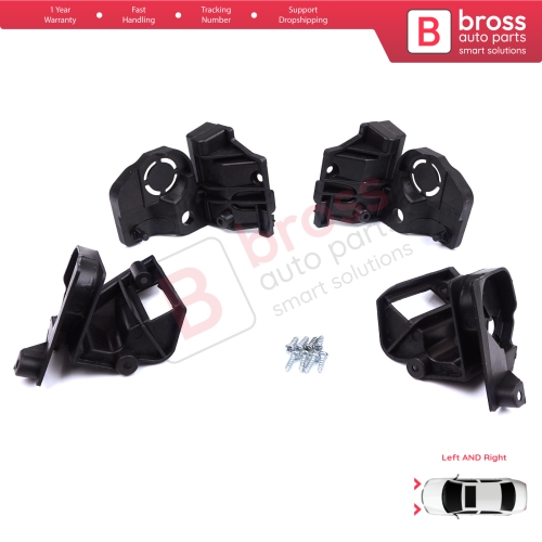 Headlight Holder Mount Repair Bracket Tab Set Left Right Side for Peugeot 308 MK2 T9 2013-2021 4/5 Door 9807658080 9807657780