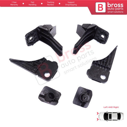 Headlight Holder Mount Repair Bracket Tab Set Right Left Side for Ford Focus MK4 C519 HN HM HP 2018-On JX7B13W030CE JX7B13W029CE