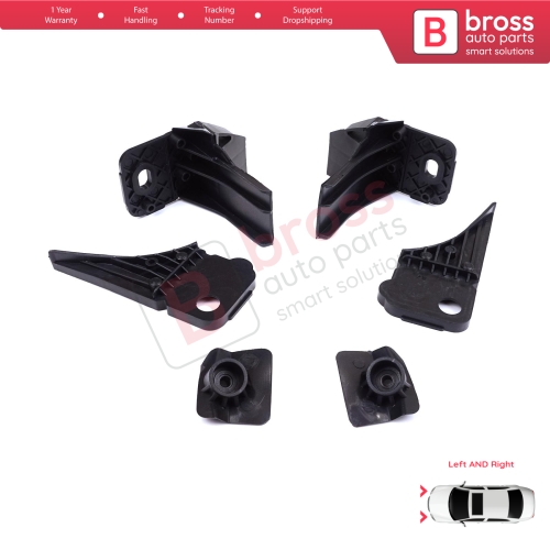 Headlight Holder Mount Repair Bracket Tab Set Right Left Side for Ford Focus MK4 C519 HN HM HP 2018-On JX7B13W030CE JX7B13W029CE