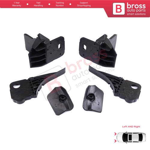 Headlight Holder Mount Repair Bracket Tab Set Right Left Side for Ford Focus MK4 C519 HN HM HP 2018-On JX7B13W030CE JX7B13W029CE