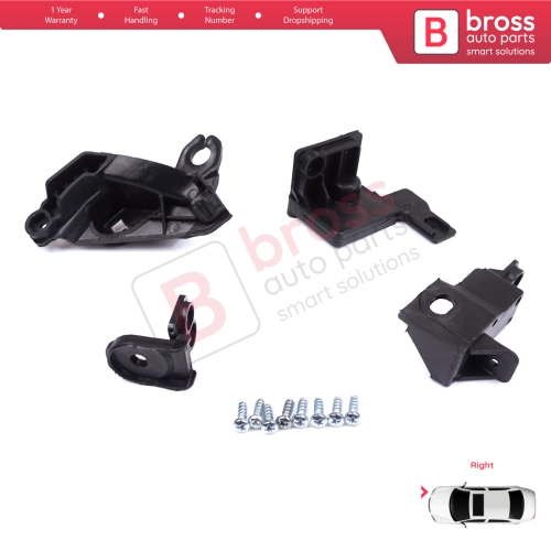 Headlight Holder Mount Repair Bracket Tab Set Right Side for Toyota Corolla MK12 E21 EA1 EH1 2019-On 81130-02T30