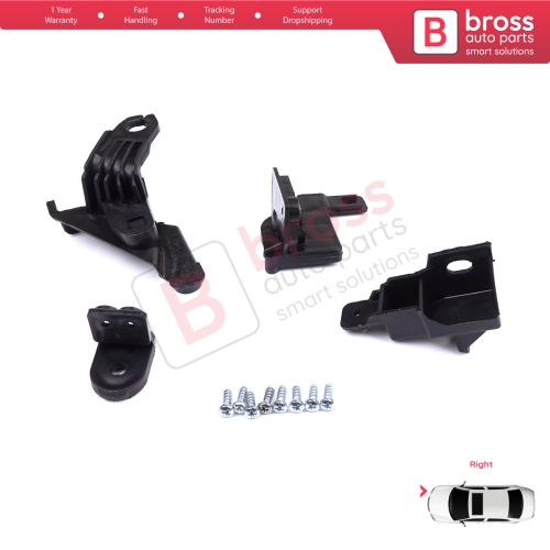 Headlight Holder Mount Repair Bracket Tab Set Right Side for Toyota Corolla MK12 E21 EA1 EH1 2019-On 81130-02T30