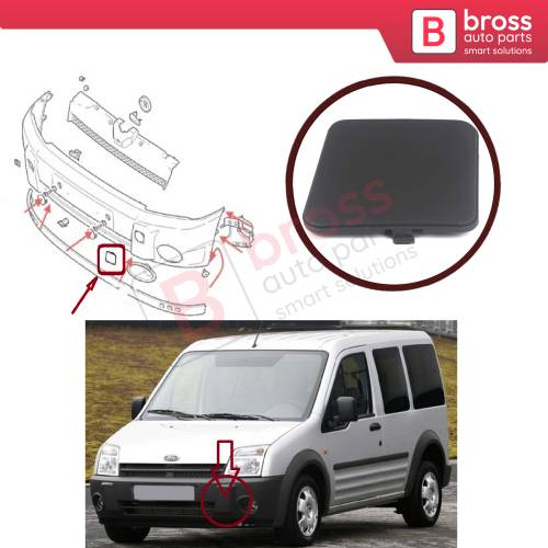 Bross Auto Parts - BSP1082 Front Bumper Tow Hook Eye Cover Cap Left 4447727  for Ford Transit Tourneo Connect 2002-2006