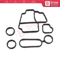 Oil Filter Holder Gasket Set Oil Cooler O-Ring Seals for Audi Seat Skoda VW VAG 1.6TDI 2.0 TDI Engines 03L198070 03L198441