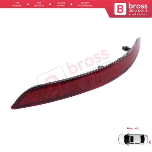 Rear Left Side Bumper Reflex Reflector for Fiat Tipo MK2 356 357 Egea 2015-On 4-Door Sedan 51998151