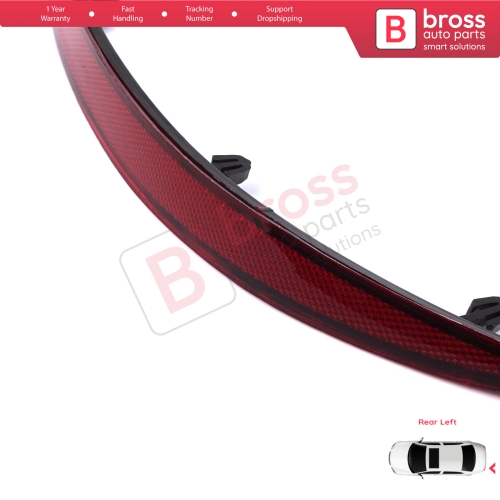 Rear Left Side Bumper Reflex Reflector for Fiat Tipo MK2 356 357 Egea 2015-On 4-Door Sedan 51998151