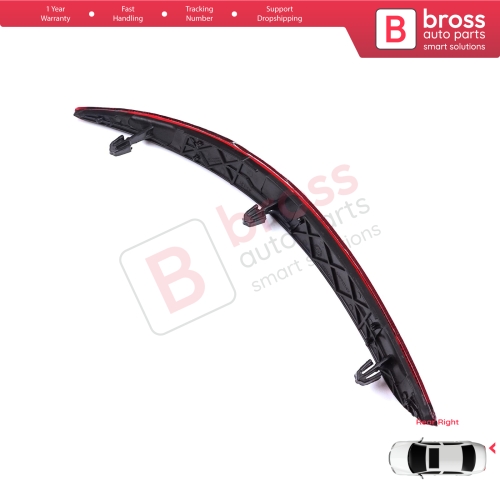 Rear Right Side Bumper Reflex Reflector for Fiat Tipo MK2 356 357 Egea 2015-On 4-Door Sedan 51998149