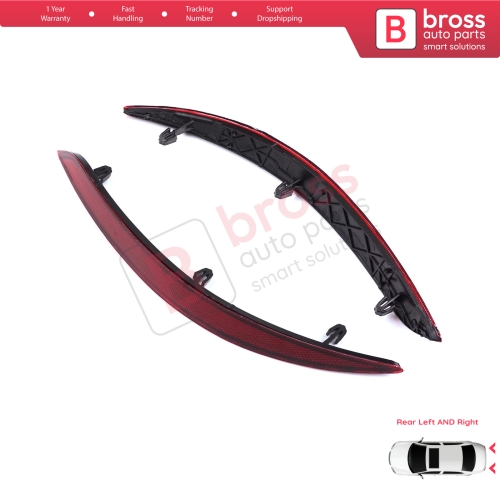 Rear Right Left Side Bumper Reflex Reflector for Fiat Tipo MK2 356 357 Egea 2015-On 4-Door Sedan 51998151 51998149