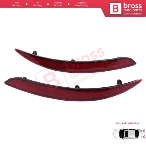 Rear Right Left Side Bumper Reflex Reflector for Fiat Tipo MK2 356 357 Egea 2015-On 4-Door Sedan 51998151 51998149