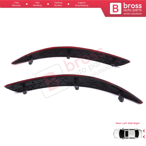 Rear Right Left Side Bumper Reflex Reflector for Fiat Tipo MK2 356 357 Egea 2015-On 4-Door Sedan 51998151 51998149