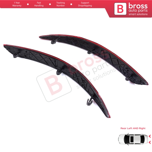 Rear Right Left Side Bumper Reflex Reflector for Fiat Tipo MK2 356 357 Egea 2015-On 4-Door Sedan 51998151 51998149