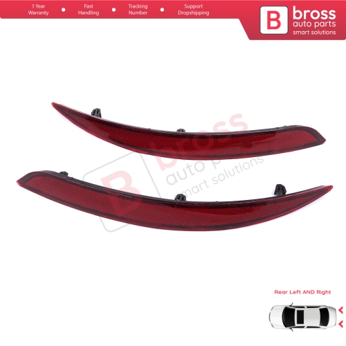 Rear Right Left Side Bumper Reflex Reflector for Fiat Tipo MK2 356 357 Egea 2015-On 4-Door Sedan 51998151 51998149